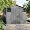 8x5.7ft Metal Garden Shed Galvanised Steel Storage House With Lockable Door NEW