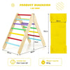 Wooden Climbing Ladder Indoor Kids Triangle Climber w/Ramp for Kindergarten Home