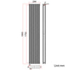 Black Designer Radiator Vertical Horizontal Oval Column Central Heating Rads