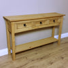 Corona Console Table 3 Drawer Mexican Solid Pine Hallway by