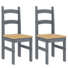 Dining Chairs Room Kitchen Chair 2 pcs Grey Solid Wood Pine