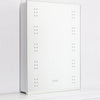 LED Illuminated Bathroom Mirror Cabinet with Shaver Socket Clock Sensor Anti-fog