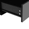 Coffee Table with Storage High Gloss LED Modern Wooden Rectangle Tea Table Black
