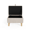 Upholstered Footstool with Storage Bench Chair Ottoman Pouffe Seat Stool Box