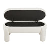 Upholstered Ottoman Storage Bench Sherpa Fabric Bed End Stool Hallway Shoe Bench