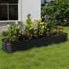 Galvanised Raised Bed Garden Outdoor Elevated Planter Box, Oval/L Shape/Ladder