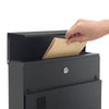 Wall Mounted Parcel Post Box Mailbox Large Steel Lockable Outside Letter w/ Keys
