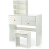 Dressing Makeup Set Bedroom Nenlgjbo Mirror with Stool Table Desk Vanity drawers