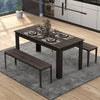 160 CM Rectangular Dining Table with Sturdy L-shaped Legs