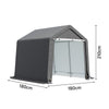 Outdoor Storage Shed Equipment Shelter Cover Bicycle PE Waterproof Steel Frame