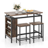 Industrial Bar Table and Stools Tall Rustic Kitchen Vintage Breakfast Dining Set