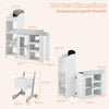 Convertible Wooden Play Store with Shopping Cart & Chalkboard-White