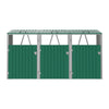 Triple Wheelie Bin Storage Metal Store Cover Garden Rubbish Dustbin SortingHouse