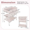 Newborn Mobile Nursery Organizer Portable Baby Changing Table-Pink