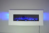 2025 TRUFLAME™ 50 INCH WIDE LED FLAMES WHITE GLASS WALL MOUNTED ELECTRIC FIRE