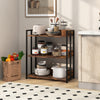 3-Tier Bookshelf Industrial Corner Bookcase Floor Storage Shelf Display Rack