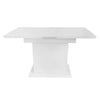 EXTENDABLE DINING TABLE RECTANGULAR KITCHEN DINING ROOM TABLE WITH STORAGE WHITE
