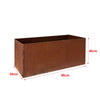 Large 80cm Metal Trough Planter Garden Corten Steel Plant Flower Pot Outdoor Tub