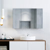 Wall Mounted Bathroom Mirror Cabinet Triple Door Shelf Storage Cupboard 900x600