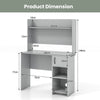 Modern Computer Desk Home Office Writing Study Desk w/Display Shelf