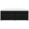 Box Spring Bed with Black 180x200 Fabric Q5E0