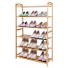 6 Tier Wooden Shoe Rack Tall Storage Shelf Cabinet Footwear Stand Organiser Home