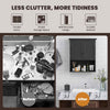 COSTWAY Bathroom Storage Cabinet Wall Mounted Vanity Storage Cupboard-Black