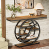 Tribesigns 47"Industrial Console Table, 6-Tier Entryway Table with Storage Shelf