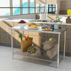 Kitchen Work Table Commercial Catering Bench Utility Stainless Steel Backsplash