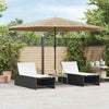 Garden Parasol with LEDs and Steel Brown 388x388x248 D7G7