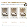 White Dressing Table with 10 LED Lights Mirror and Stool & 5 Drawers Vanity Set