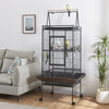 Large Bird Cage Parrot Cage Open Top Rolling Wheels for Canary Budgie Parakeet