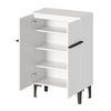 Modern Shoe Cabinet Double Doors Adjustable Shelves Hallway Storage 95x60x34.5cm