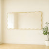 Mirror Large Full Length Wall Modern Wavy Gold Frame Leaner Mirror 180cm x 80cm