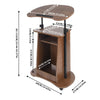 Mobile Lectern Podium Standing Height Adjustable Laptop Stand w/Wheels&2 Shelves