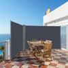 6Mx1.6M Outdoor Folding Side Awning Garden Patio Privacy Divider Wind Fence Grey