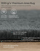 Grey Area Rug, 160 x 230 cm Living Room Rug, Non-Slip Carpet