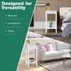 Wooden End Table Living Room Versatile 2-Tier Tall Storage Sofa Side Table