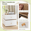 Compact Floor Night Table End Table 2-Drawer Nightstand