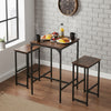 Breakfast Bar Table and Stools Kitchen Dining Room Industrial Furniture Set of 3