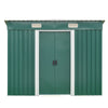 Metal Galvanized Steel Garden Shed Outdoor Bike Storage House Tool Sheds Roof