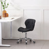 Cushioned Computer Desk Office Chair Adjustable Chrome Legs Lift Swivel Black