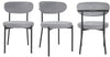 set of 4 Grey Velvet Dining Chairs Velvet Seat Chairs Plush seat and backrest