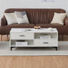White High Gloss Coffee Table 4 Drawers Rectangular Living Room Modern