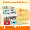 Toddlers Bookcase Toy Storage Organizer Kids Book Rack w/Bookshelves