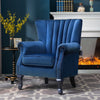 Occasional Armchair Wingback Leisure Sofa Tufted Velvet Tub Chairs With Rivets
