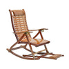 Large Bamboo Rocking Chair Armchair Patio Pool Lounger Swing Sunbed Recliner Bed