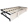 Daybed Velvet Sofabed Single Sofa Bed With Pull Out Trundle Guest Bed LED Lights
