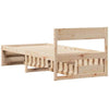 Bed Frame with Drawers 90x200 Solid Wood Pine T2L2