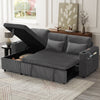 L Shaped 3 Seater Sofa Convertible Sofa Bed with Storage Chaise Corduroy Grey